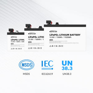 EPever IP65 배터리 12 볼트 200 암페어 메탈 케이스 LiFePO4 배터리 12.8V 25.6V 50Ah 100Ah 200Ah 300Ah 태양열 PV 인버터 - Product Image 5