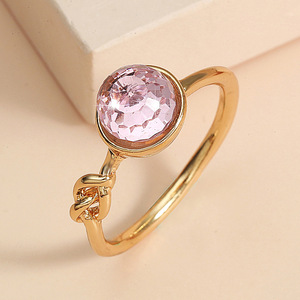 Anello Creativo con Design a Nodo, Mezza Sfera Lucida, Anello Elegante da Donna, Accessorio Regalo alla Moda - Product Image 1