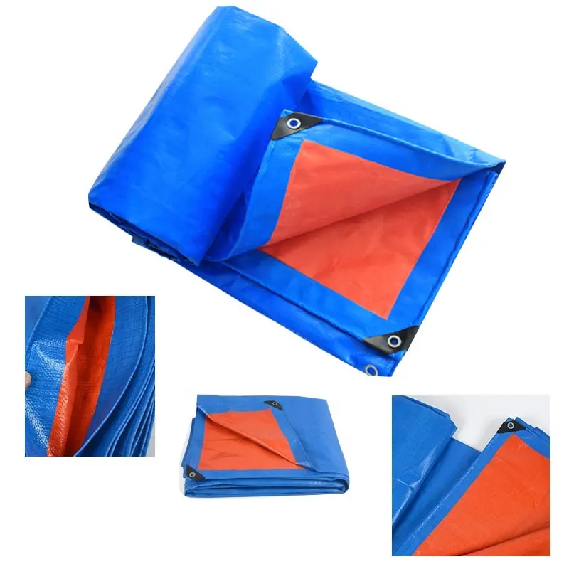 PE Tarpaulin Orange Color Somalia Market 100GSM Waterproof Fabric Outside Cover Rain Cover Widely Usage