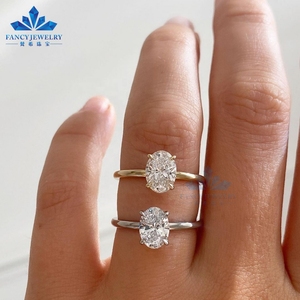 Anillo de Compromiso de Oro Sólido de 14K con Diamante Moissanita de 1ct o 3ct, Diseño Clásico de 4 Puntas Solitario para Boda, Fiesta o Aniversario - Product Image 3
