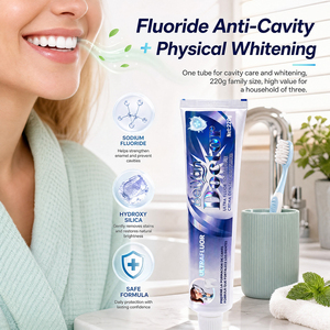<span class=keywords><strong>Dentifrice</strong></span> blanchissant OEM 220g – Élimine les taches, rafraîchit, répare l'émail pour dents sensibles et délicates - Product Image 3