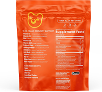 Gummies Halal 13-en-1 pour le soutien immunitaire, Vitamine C, D3, Zinc, Complexe Herbal, Saveur Ananas Acidulé, 28 Sachets Portables Quotidiens, Supplément OEM