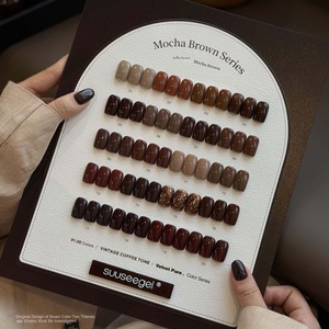 Vernis à ongles Suuseegel 20 couleurs <span class=keywords><strong>marron</strong></span> mocha, non toxique, gel UV, série rouge, gel pour nail art, salon - Product Image 1