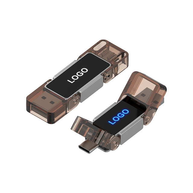 Support Small Batch Custom Usb Flash Drives Light up logo  Flash Memory Type C 16 32 64 GB