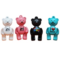 Porte-clés en alliage de zinc, ours mignon, couple, pendentif de dessin animé DIY, petit cadeau, nouvel an, G-066 Chine