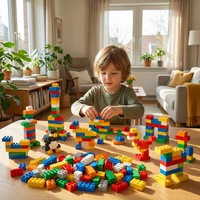 1000 Piezas de Bloques de Construcción para Niños, Juego de Ladrillos Clásicos, Compatibles con Plástico ABS, Juguetes de Construcción Educativos Creativos para Hacer Manualidades, Regalo