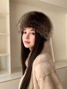 ラクーン帽子女性の新しい冬のアメリカのアライグマの毛皮の帽子 - Product Image 6