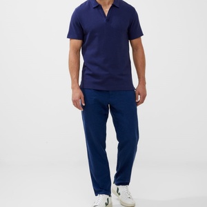 Camiseta de Golf para Hombre, Cuello en V, de Poliéster, Tejida, Estampada, de Manga Corta, Casual, Elegante, de Corte Regular, de Secado Rápido - Product Image 3