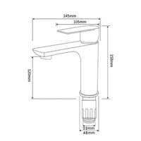 Robinet mélangeur de lavabo de salle de bain moderne de luxe avec long bec, à poser sur comptoir, en acier inoxydable 304, diverses couleurs, avec cartouche en céramique