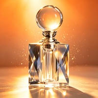 Flacon vide de 5 ml pour Attar Arabe, en verre transparent décoratif, pour huile d'Oud, huile essentielle ou parfum