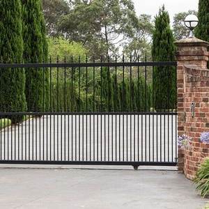 <span class=keywords><strong>Portail</strong></span> <span class=keywords><strong>coulissant</strong></span> en fer sur mesure <span class=keywords><strong>avec</strong></span> lecteur de plaque d'immatriculation <span class=keywords><strong>intégré</strong></span> et reconnaissance de véhicule par IA pour la sécurité - Product Image 6