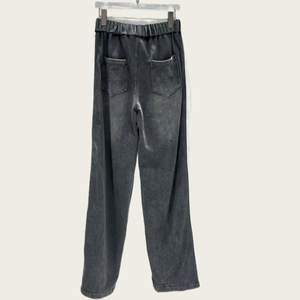 Pantalon de survêtement slim fit personnalisé par le fabricant, brodé, avec strass et impression numérique, en <span class=keywords><strong>toile</strong></span> 100% coton, imperméable et à séchage rapide - Product Image 4