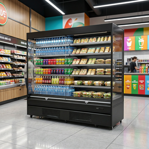 Réfrigérateur de présentation multi-étagères ouvert pour supermarchés commerciaux aux États-Unis, conforme à la norme ETL, pour boissons - Product Image 3