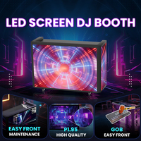 Cabina De Dj istasyonu cephe masası standı masa taşınabilir kabin Led gece kulübü bar için duvar tipi Video ekranı ekran Dj kabini
