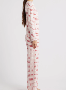 <span class=keywords><strong>Pigiama</strong></span> da donna in cotone <span class=keywords><strong>con</strong></span> stampa a cuore a manica lunga abbigliamento termico <span class=keywords><strong>con</strong></span> stampa Love tascabile comodo Set pigiami in due pezzi - Product Image 3