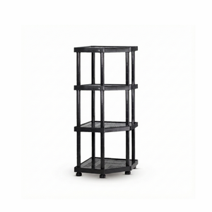 Étagère de rangement en plastique traditionnelle à 3 niveaux, durable, facile à assembler, pour garde-manger, bureau, placard, garage - Product Image 1