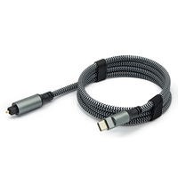 Câble audio optique USB-C vers Toslink, gaine en PVC tressée, adaptateur à paire torsadée 4K120Hz, cordon de 0,5 à 50 m pour téléphone et projecteur