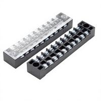 Bloc de bornes à vis électrique TB 15A en plastique à barrière fixe avec connexion en cuivre pour conducteurs de 5 à 10 AWG