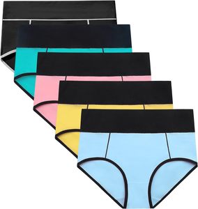 Mutandine a <span class=keywords><strong>vita</strong></span> <span class=keywords><strong>alta</strong></span> in cotone a copertura totale da donna mutandine elasticizzati Postpartum in morbido e traspirante - Product Image 3
