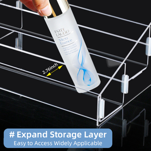 Support d'affichage multicouche en acrylique transparent personnalisé, organisateur de parfums à niveaux détachable avec rangement portable et extensible - Product Image 5