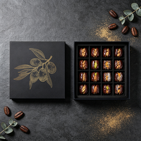 Boîte cadeau en carton avec couvercle et base, personnalisable avec logo, pour l'emballage de dattes, destinée au marché du Moyen-Orient, boîtes de luxe pour desserts