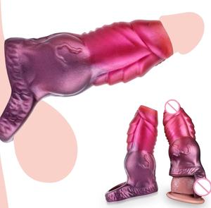 Platin sınıf silikon malzeme 2.01 "çap açık uçlu Penis büyütücü çiftler için seks oyuncakları Penis halka genişletici horoz kol - Product Image 1