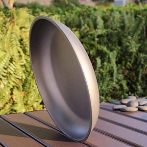 Assiettes en acier inoxydable écologiques à motif végétal, vaisselle de camping en plein air, assiettes portables pour barbecue, 10 pièces - Product Image 4
