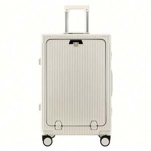 Maleta con Marco de Aluminio y Apertura Frontal, con Cierre Lateral, Gran Capacidad, con Ruedas Giratorias, Candado TSA, Carcasa Rígida, para Llevar como Equipaje de Mano o de Por Mayor - Product Image 4