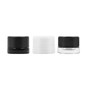 custom no neck new style Popular 3ml 5ML 7ML 9ML Glass CRC Concentrate Container square Child Proof Jar cube round hexagon shape