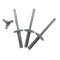 Rivets Tri-Grip 5/32 3/16 pour Kayak, Canoë, Bateau – Rivets à Encliquetage Longs en Aluminium à Grande Tête à Volants – Rivets à Encliquetage Tri-Fold