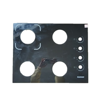 Verre trempé pour cuisinière à gaz, sérigraphié, coloré, 4 mm et 6 mm, pour plaque de cuisson