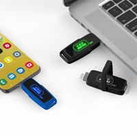 Flash Drive USKYSZ USB Stick Pen Drive 32GB 3.1 LED Thumb Drive 16GB 64GB 128GB 2 in 1 Tipe-C Custom OTG USB Flash Drive