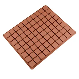 80 cavidade Praça açúcar mascavo doces macios quadrado treliça chocolate gelo treliça assar molde Chocolate geléia pudim molde