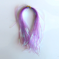 Haikewei Flaches Lametta-Fliegenbindematerial Holographische Glänzende Flash-Fasern für Angelköder & Streamer-Fliegen