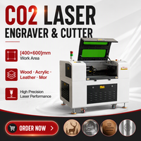 Machine de découpe et de gravure laser CO2 6040 pour les panneaux en bois artisanat projets d'atelier de passe-temps de petite entreprise