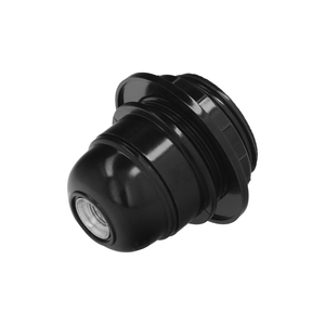 Portalampada E-27 4A con vite e rondella, nero - Product Image 3