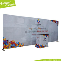 Toile de fond personnalisée en tissu tendu pour stand photo commercial, 8, 10 ou 12 pieds, pour salons professionnels et événements intérieurs