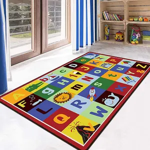 Tapis éducatif Dotcom Latex Bottom Kids Play Smart Funny World Map pour enfants