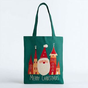 Custom Logo Organic Cotton <b>Canvas</b> <b>Tote</b> Bag Durable Reusable Fashionable Handled Shopping Bag Eco-Friendly for Promotions - Product Image 2