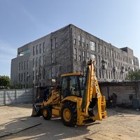 Chargeuse-pelleteuse JCB 3CX d'occasion, d'origine britannique, 4x4, 7,7 tonnes, avec chargeur frontal et excavatrice tout-en-un, faible nombre d'heures de fonctionnement