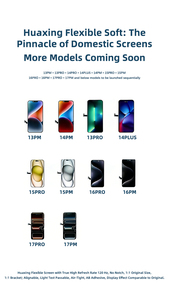 Écran OLED flexible Huaxing pour iPhone 13 Pro Max, taux de rafraîchissement élevé de 120 Hz, sans encoche, assemblage d'affichage <span class=keywords><strong>True</strong></span> Tone - Product Image 2