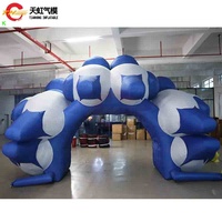 Arche gonflable 5x4m en forme de tunnel avec 6 colombes pour la décoration de scène événementielle, portail réaliste en forme de pigeon avec souffleur électrique