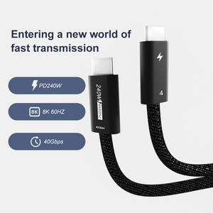 Câble USB 4 Type-C pour <span class=keywords><strong>iPhone</strong></span> Ordinateur portable Câble de données multifonctionnel Transmission 40 Gbps Vidéo 8k 60 Hz Charge rapide 240 W - Product Image 3