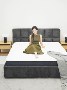 MYUZ Matelas rétro en tissu velours côtelé, éponge pure écologique, compressé sous vide, tailles King/Queen, adapté à l'expédition - Product Image 4