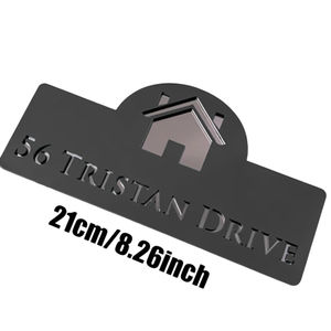 Targhetta per indirizzo in acrilico con taglio Laser 2D plat Lucite porta porta porta porta porta con segno di segno - Product Image 6