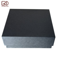 ROGOOD Boîte à bracelet en carton texturé noir 100*100*35mm avec couvercle rigide et base pour emballage de bracelets P2248