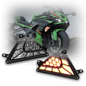 Kit de clignotants avant à LED pour <span class=keywords><strong>Kawasaki</strong></span> Ninja EX 250 <span class=keywords><strong>300</strong></span> 400 650 1000 1000SX ZX-6R <span class=keywords><strong>ER</strong></span>-6F Z1000SX 2013-2023, accessoires de moto - Product Image 1