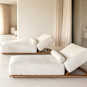 Chaise longue de piscine en bois massif imperméable pour extérieur, lit de jardin, transat de patio, chaise longue de jardin, lit de repos pour patio - Product Image 1