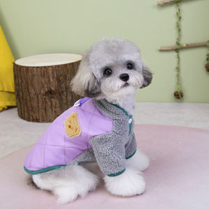 Huisdier Herfst Winter Verdikte warme kleding Middelgrote kleine honden Leuke riem Compatibele hondenoutfit Tuanzi <span class=keywords><strong>Fake</strong></span> Two Piece - Product Image 4