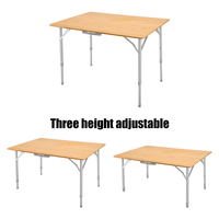 Table pliable de Camping en bambou, meuble d'extérieur, haute qualité, Portable, cadre en aluminium, vente en gros